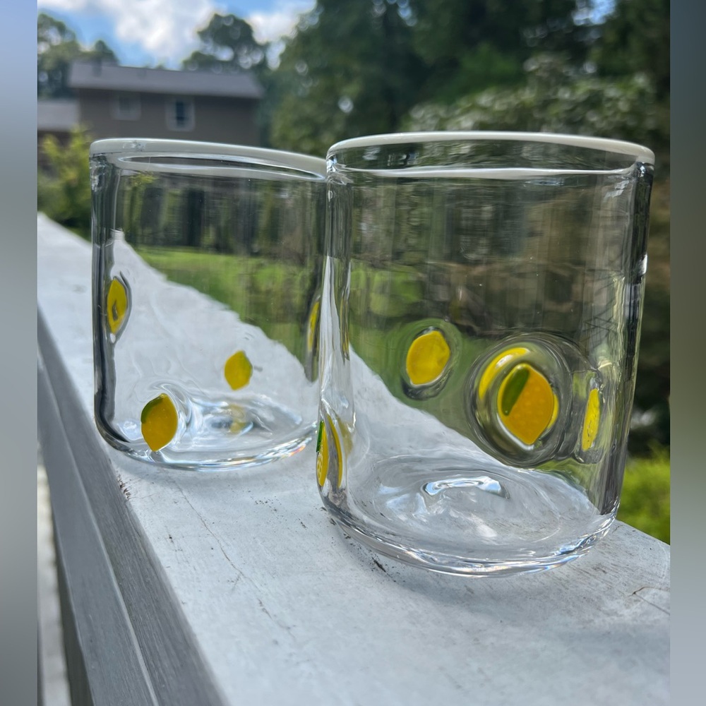 Anthropologie Icon Juice Glasses - Lemon (2)